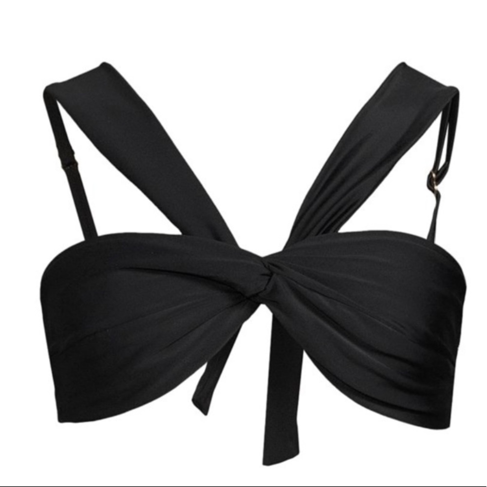 NEW Black Asymmetrical swim top size medium